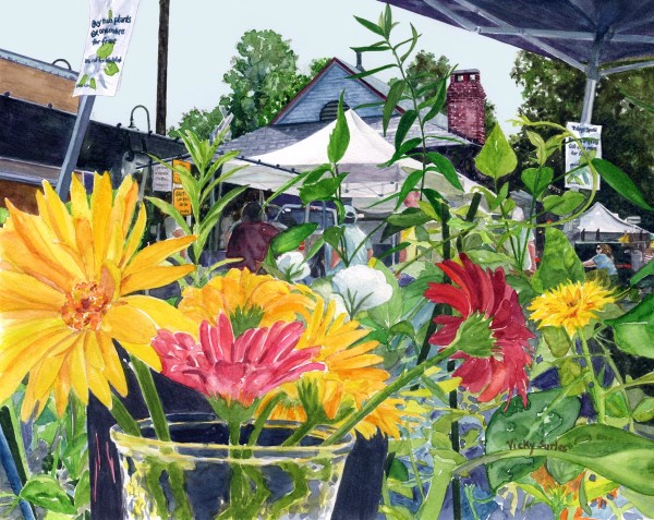 Flowers at Kensington Farmers Market by Vicky Surles