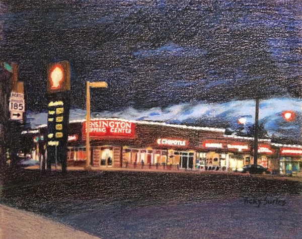 Kensington Shopping Center at Night by Vicky Surles