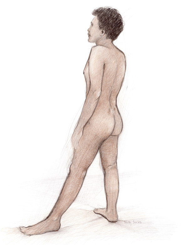 Male Nude-Back by Vicky Surles