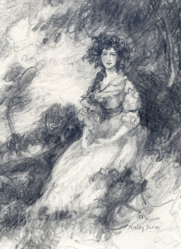 Mrs. Richard Brinsley Sheridan (after Thomas Gainsborough) by Vicky Surles, Image 1.