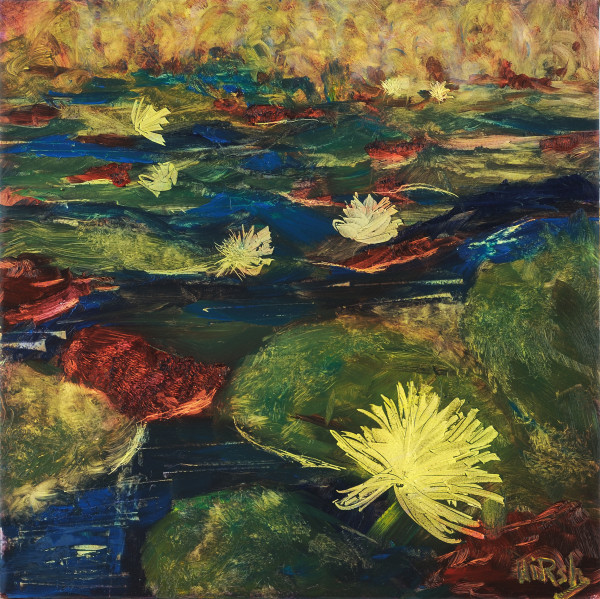 Water Lilies in Bloom by Cathy Hirsh