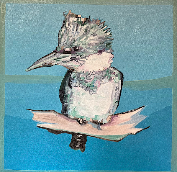 King Fisher on Teal by Jamie Downs