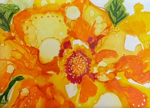 Yellow Flower Mini-Collage by Gail Kaplan-Wassell