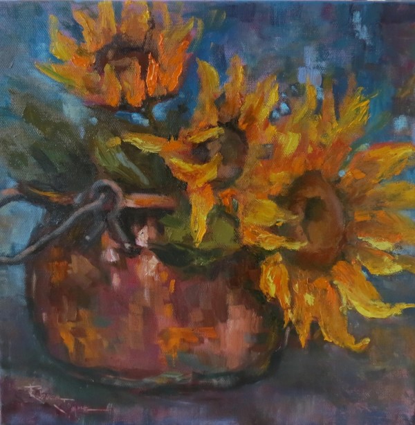Copper and Sunflowers by Rabecca Jayne Hennessey