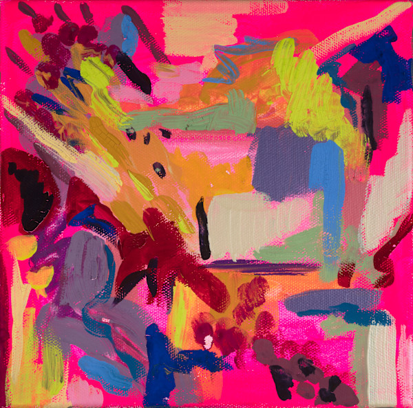 Abstract hot pink watermelon by Cindy Rivarde