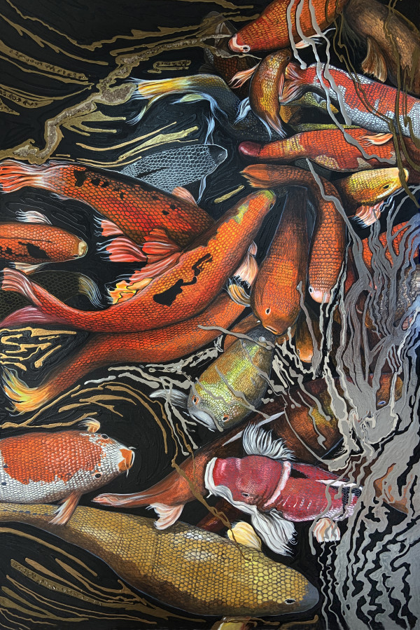 Marilyn Koi Fish Painting by Joanne Berger