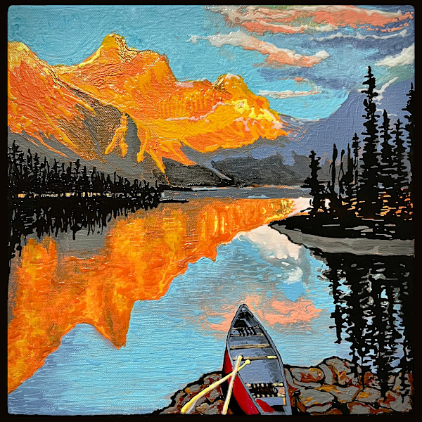 Peace in the mountain lake by Joanne Berger