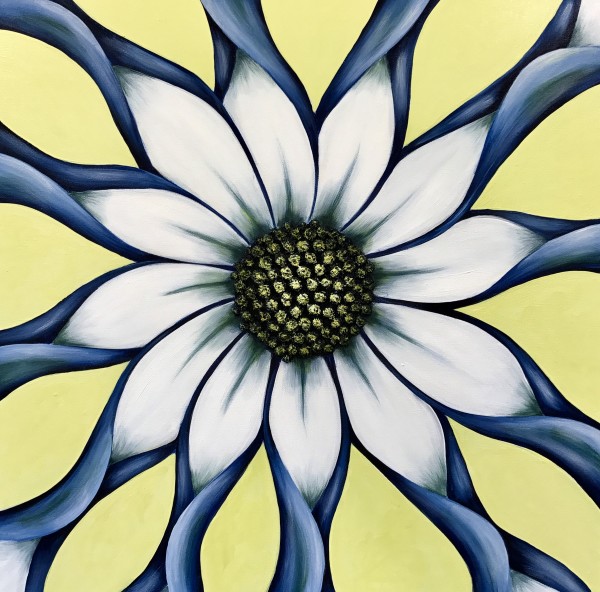 Blue African Daisy by Denise Cassidy Wood