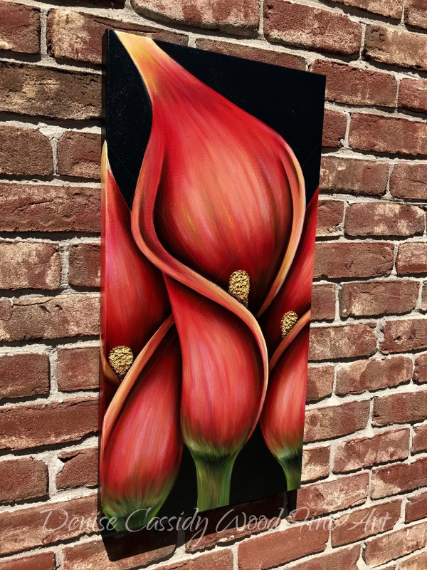 Cherry Calla Lilies by Denise Cassidy Wood