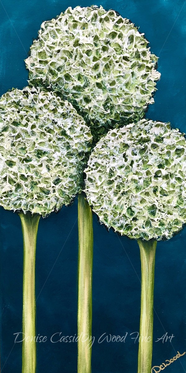 White Allium #588 by Denise Cassidy Wood