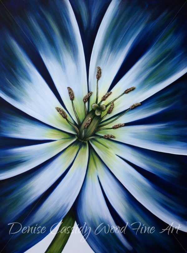 Blue Tulip by Denise Cassidy Wood