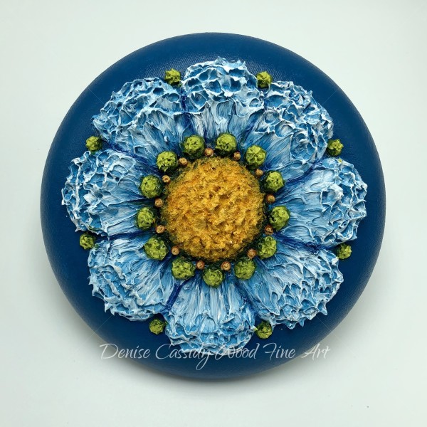 Sm. Light Blue Mandala by Denise Cassidy Wood