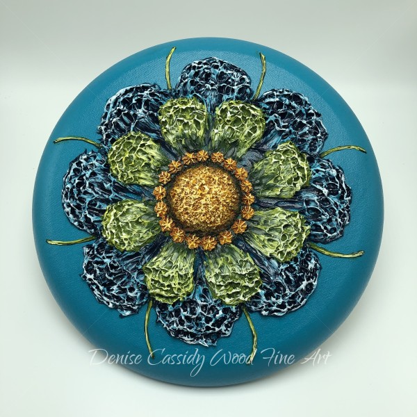 Md. Mandala - Turquoise #813 by Denise Cassidy Wood