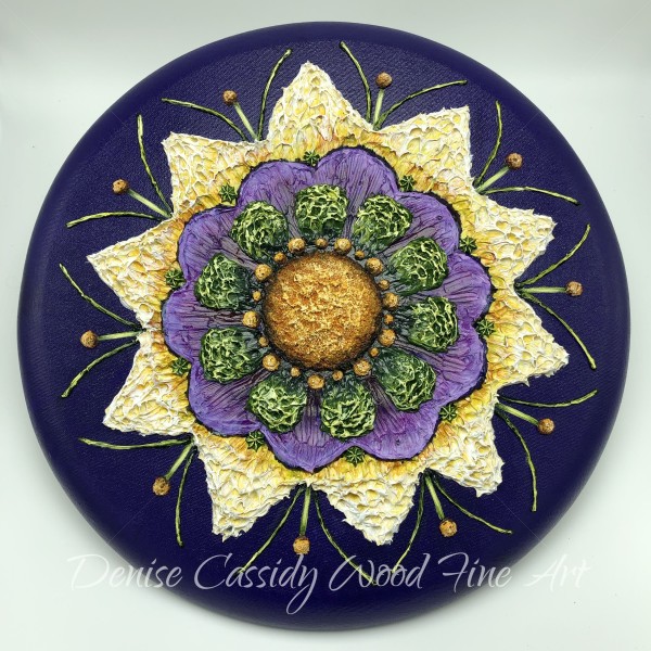 Lg. Mandala - Purple #828 by Denise Cassidy Wood