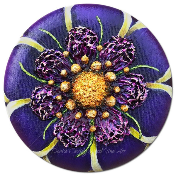 Sm. Purple Mandala #737 by Denise Cassidy Wood