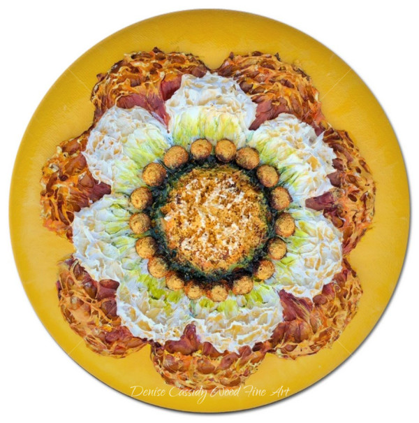 Sm. Yellow Mandala  #755 by Denise Cassidy Wood