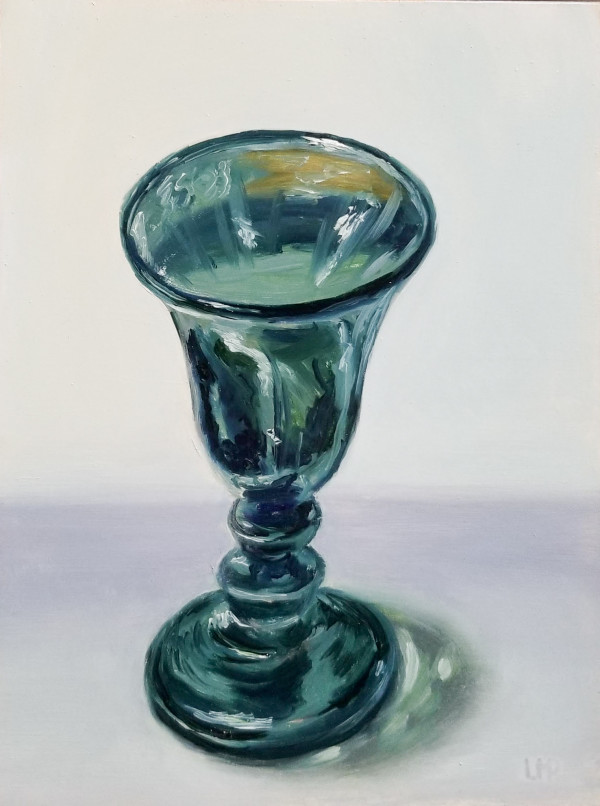 Green Glass Goblet by Linda Merchant Pearce