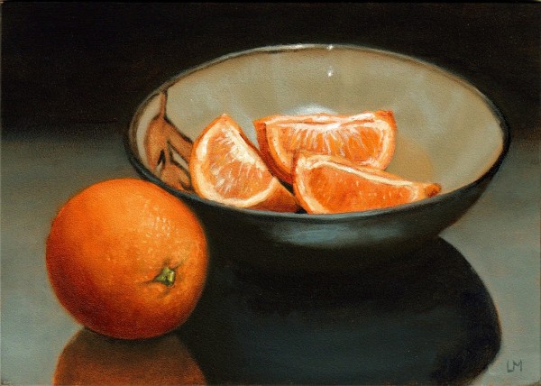 Bowl of Oranges - SOLD by Linda Merchant Pearce