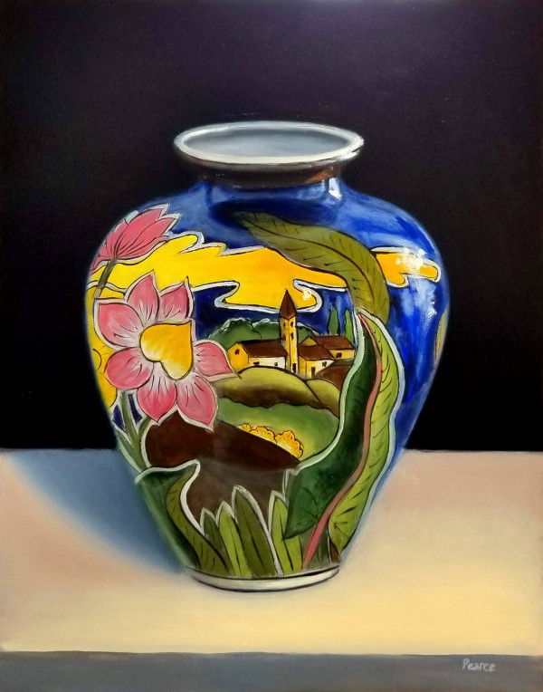 Painted Vase by Linda Merchant Pearce