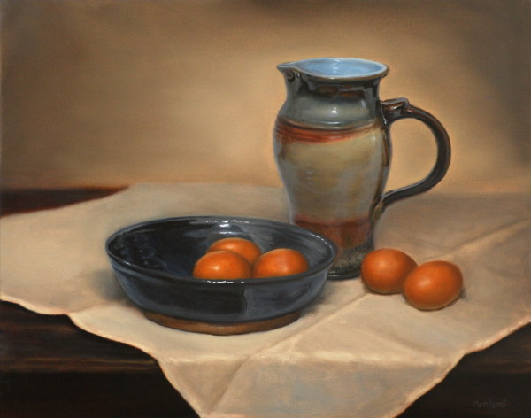 Eggs and Pitcher SOLD by Linda Merchant Pearce