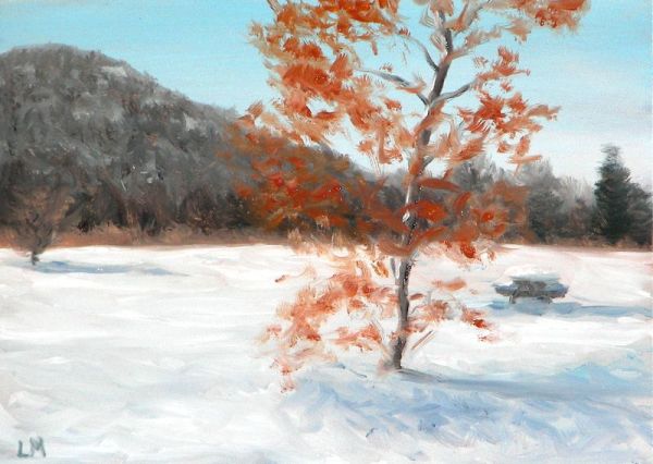 Tree in the Snow SOLD by Linda Merchant Pearce