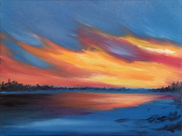 Sunset 6 SOLD by Linda Merchant Pearce