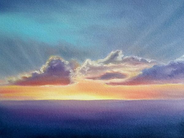 Sunset 8 SOLD by Linda Merchant Pearce