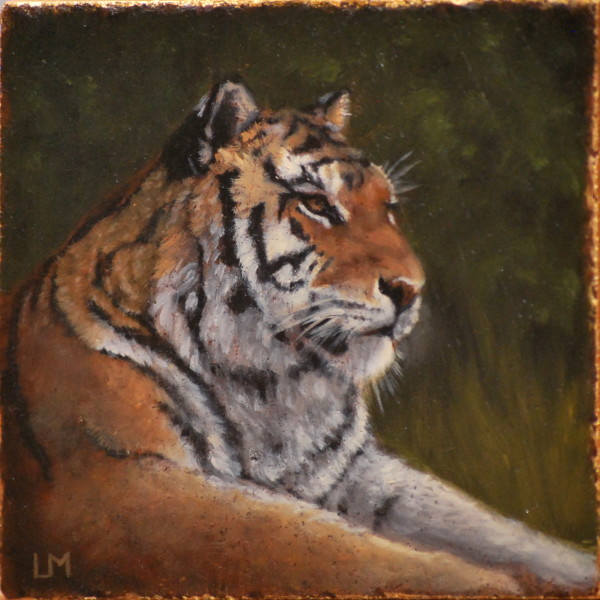 Tiger Tile SOLD by Linda Merchant Pearce