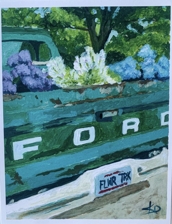 Flower Truck Print by Kim Deaton 