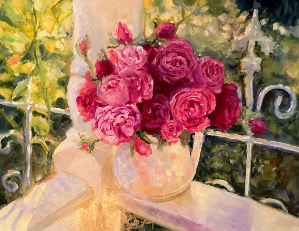 Roses on the Balcony by Liesel Lund