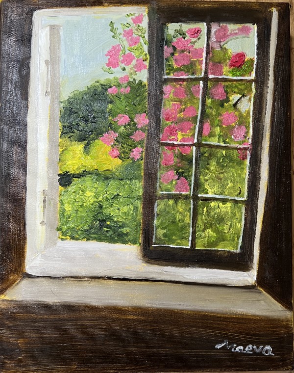 Garden Through a Window by Maeva Lightheart