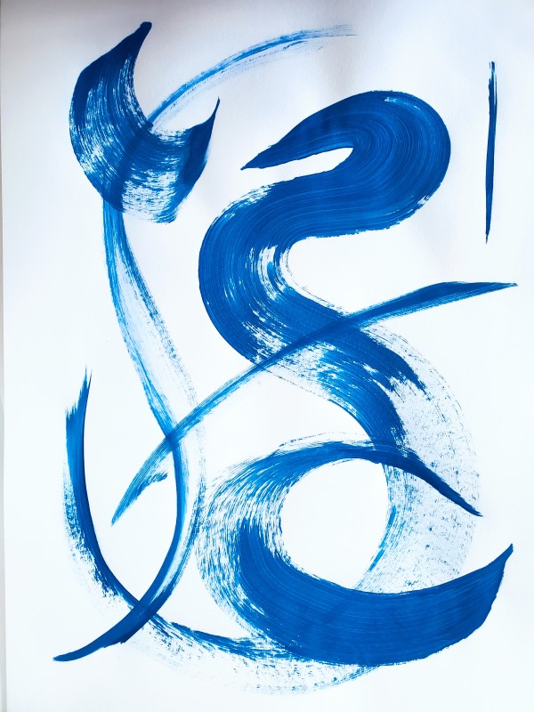 We Spoke in Gestures (Blue I)