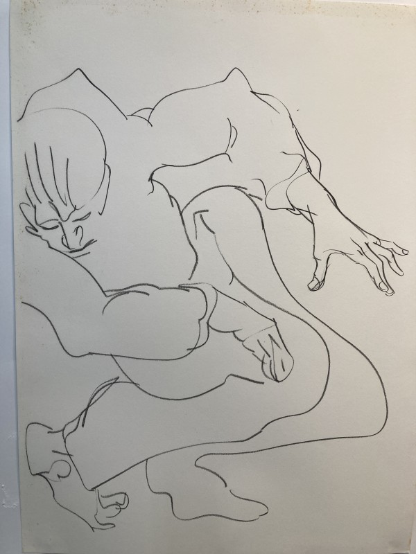 Drawing charcoal figure