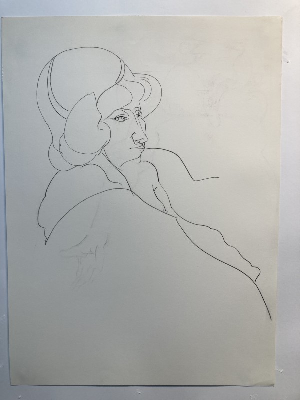 Woman head drawing