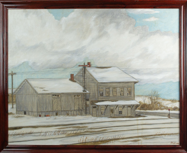 Lehigh Valley Railroad Freight Station, Owega, Ny by Roger Clough
