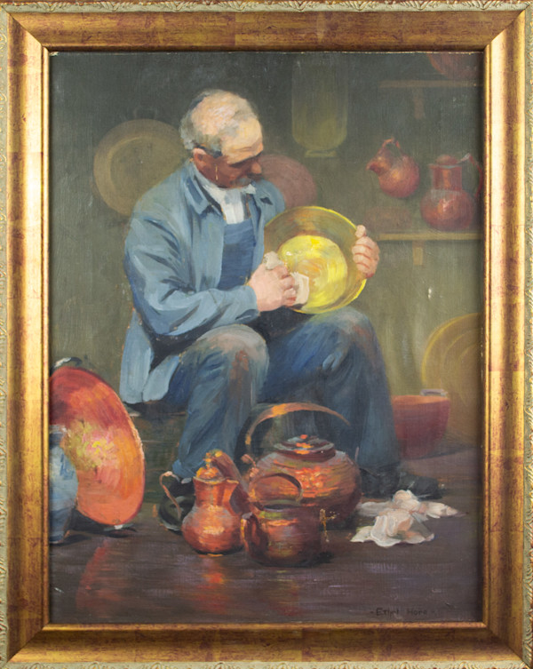 Man Cleaning Pots by Ethel Hore Townsend