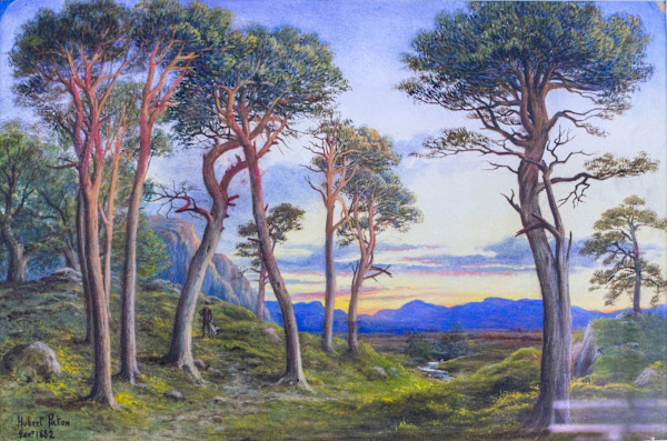 Untitled, (Hunter in the Landscape) by Hubert Paton