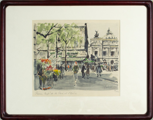 Paris, Cafe De La Pais Et L'Opera by Herbelot