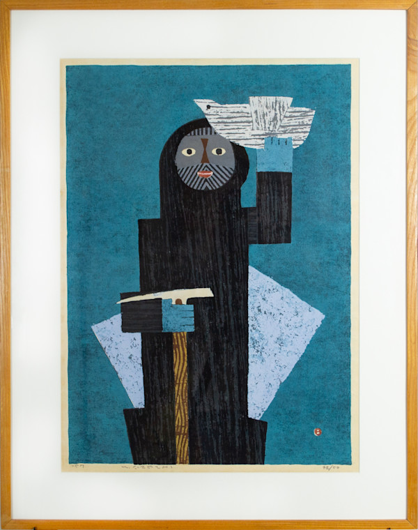 Man With Bird by Unknown, (20Th C.)
