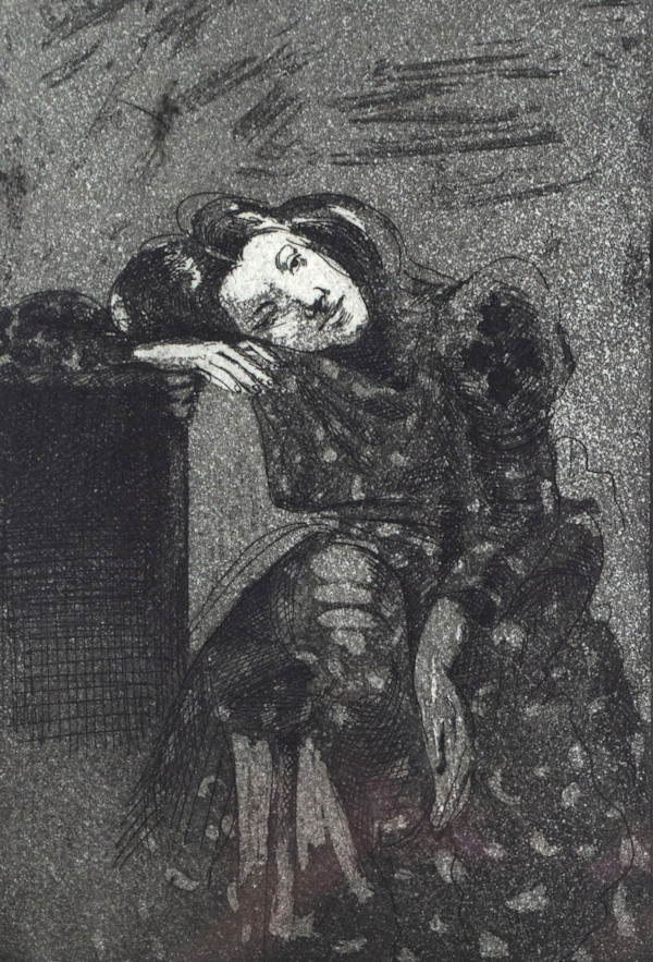 Untitled (Seated Girl Resting Her Head) by John Aiello