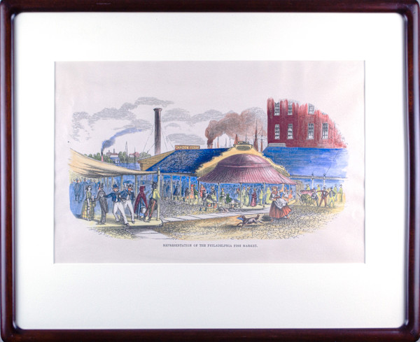 Representation Of The Philadelphia Fish Market Plat by Frank Leslie