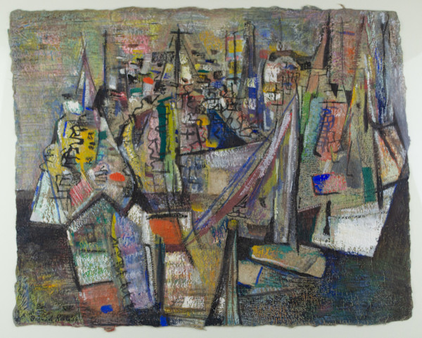 Ships, Town, And Sea by Bernard Kohn