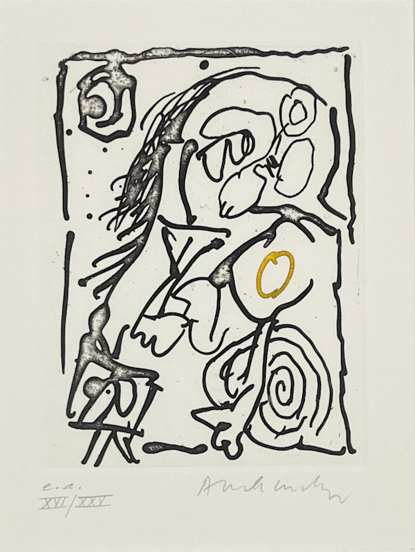 Untitled, from Carré blanc , 1965 by Pierre Alechinsky