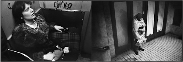 Woman, Doll, And Beggar, New York, Ny by Alen MacWeeney