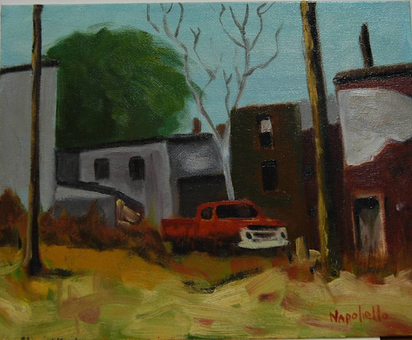 Buildings And A Truck by John Napoliello
