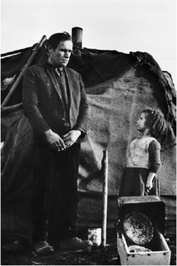Patrick Stokes & His Daughter, Labre Park, Dublin by Alen MacWeeney
