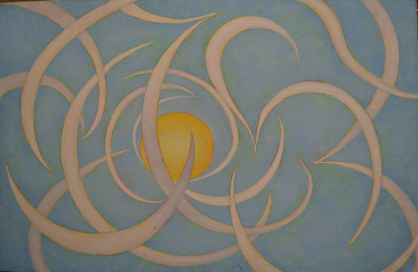 Abstract Composition With Sun by Emlen Etting