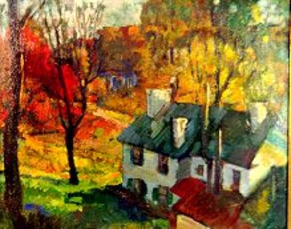 House In Woods by Elizabeth Langsdorf Miller