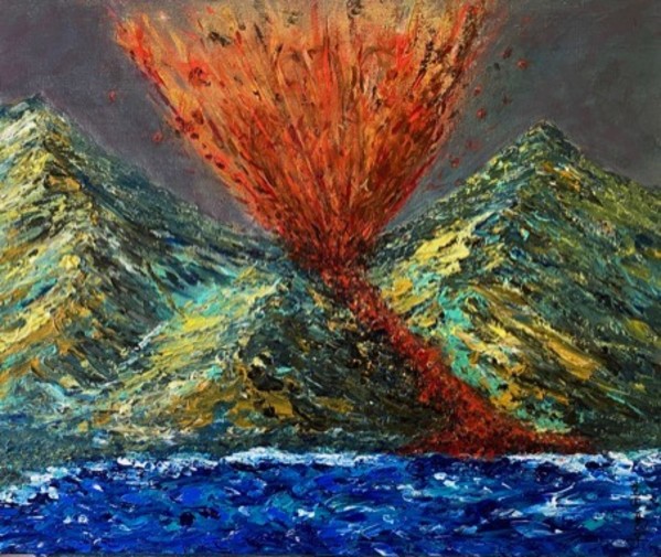 “Volcano”   JA168 by  Janga Art                       Jan Garside-Saxon