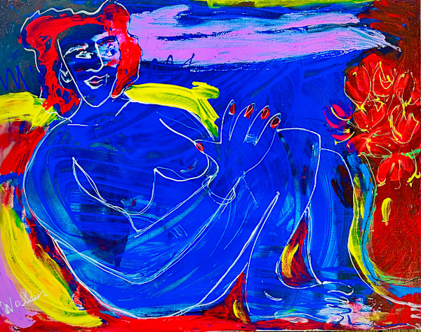 Girl with Flowers by Karen K Wallen